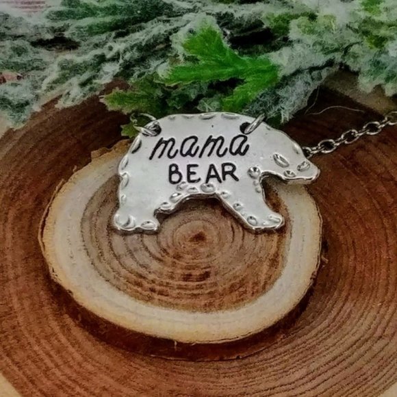 The Girl With Kaleidoscope Eyes Jewelry - Mama Bear Pendent